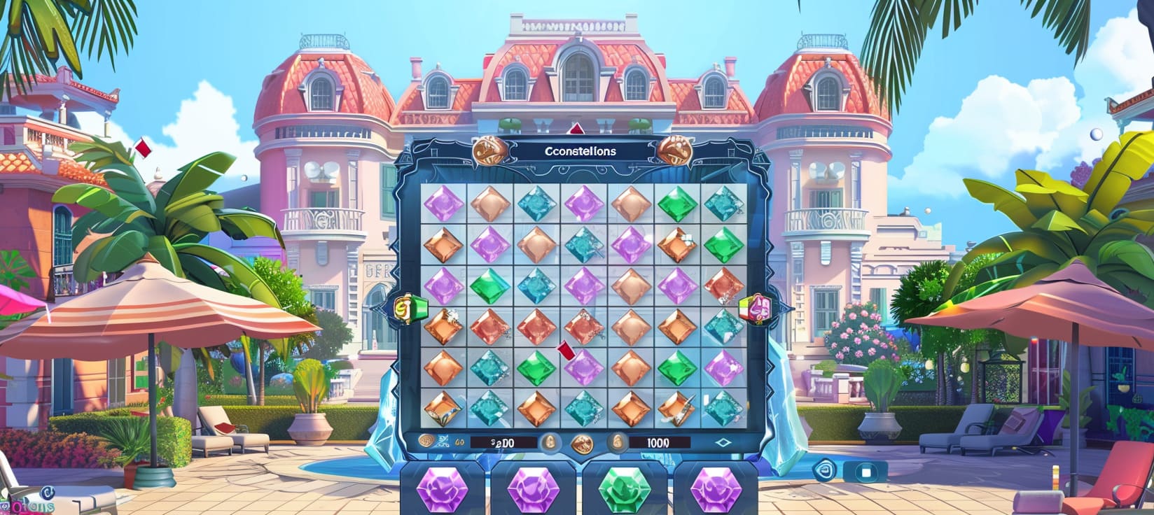 fts77 Constellations slot game cassino online com pedras preciosas