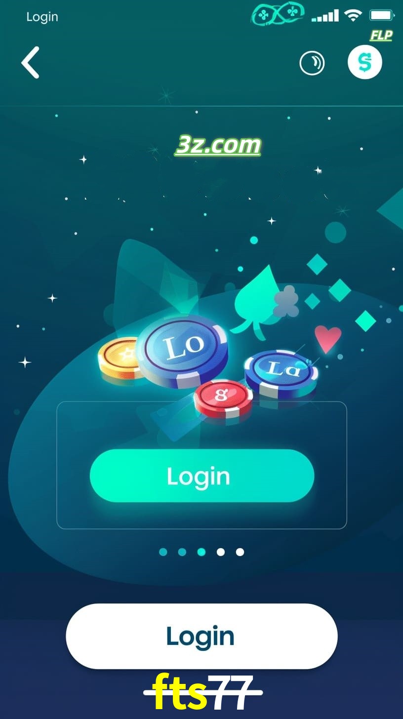 Login no aplicativo de cassino online fts77 Brasil com bônus de boas-vindas